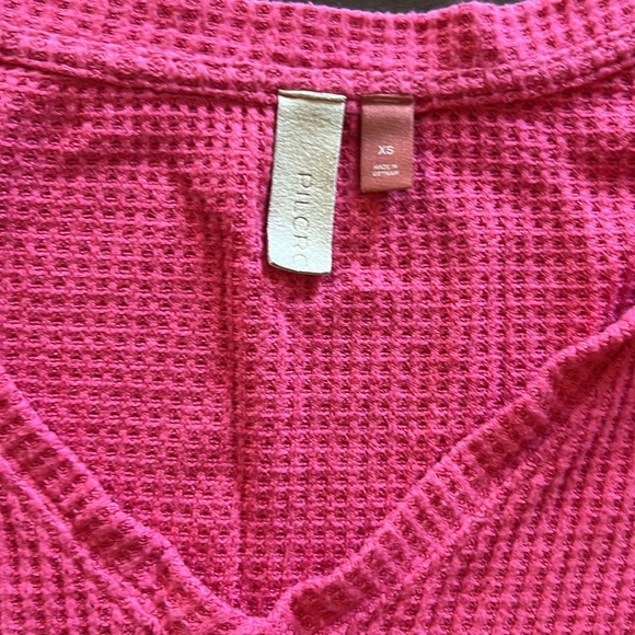 PILCRO Anthropologie ruffle detail waffle knit top - Picture 4 of 5